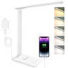 White crown LED Desk Lamp with 15W Wireless Charger &