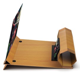 18‘’ Screen Magnifier for Smartphone, Mobile Phone 3D Magnifier Screen Expanders for Movies, Videos, and Gaming Foldable Phone Stand with Screen Amplifier B1 Beige