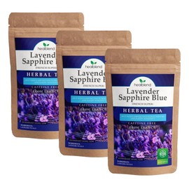 Organic Lavender Sapphire Blue Herbal Tea - Natural Rich Source of Antioxidants, Wellness Boost. Loose Leaf Freshly Picked from France, Caffeine Free - 4 Oz (3)