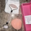 SilverDel Rose Quartz Face Roller, Silicone Face Brush and Pouch