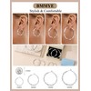 BMMYE Sterling Silver Hoops Earrings for Women 30mm