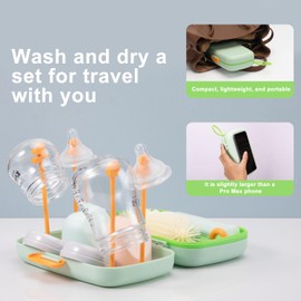 Suvast Bottle Cleaning Brush Set, Green, Polypropylene
