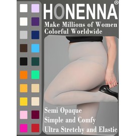 HONENNA Queen Plus Size Tights, 20+ Colors Women's Curves Semi Opaque Stockings Nylons Pantyhose 1X 2X 3X 4X 5X 6X, 1-6 Pairs (1 Pair-Grey 1X-2X)