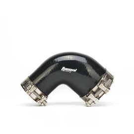 Tucool Racing Universal 90 Degree Elbow Reducer Coupler Silicone Hose 4-Ply Reinforced Thickness 5mm Length 4" with T-Bolt Clamps (Black, 51mm(2") to 70mm(2.75"))