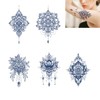 Calnklily Tattoo Body Art – 5 Pcs Large Semi-Permanent Tattoos,