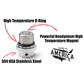 Votex - Magnetic Oil Drain Plug fits Harley Davidson XG750A Street Rod (2017-2020) - Made in USA - Stainless Steel - Part Number 62700241 - DP066-HARLEY-8