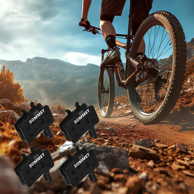 SOMMET 4 pairs Resin and Semi-Metallic Disc Brake Pads fit