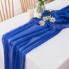 Chuqing Chiffon Table Runner, Royal Blue, 70 cm x 3