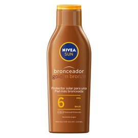 NIVEA SUN Aceite Bronceador Corporal (200 ml), Bronceador en Loción para bronceado dorado y duradero con FPS6+ Resistente al agua