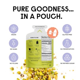 Numilk Pouches 4-Pack - Vanilla Pistachio - Creamy Plant-Based Milk in Seconds - Easy-to-Use With the Numilk Nut Milk Maker Machine - Dairy Free Beverage - One Pouch Makes 32oz