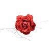 10cm Clip on Rose Flower Christmas Tree Decoration - Red