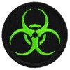 Neon Green Biohazard Warning Patrol Patch - 2" Round