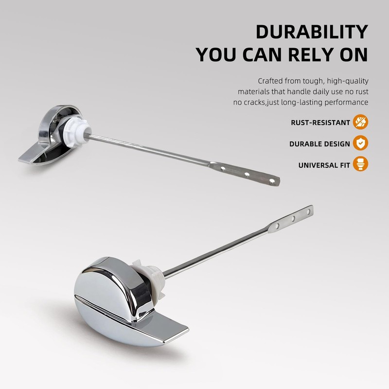 GDHeHKJi Universal Toilet Tank Handle Replacement, Side Mount, 304 Stainless