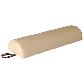 Master Massage Large 9" Semi-Round Bolster - Cream - Burgundy