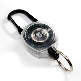 KEY-BAK Keychain, Reel, Keychain, Carabiner, Clear Body, 23.6 inches (60 cm) Kepler Cord