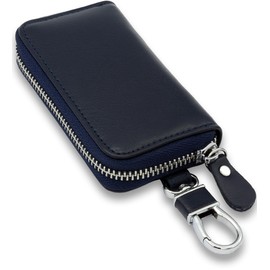 Negs-S Key Case, Men's, Women's, Smart Key Case, Compatible with Smart Keys, Car, Leather, Card Slots Included, navy