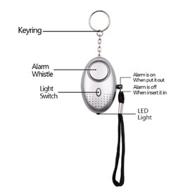 navor Personal Safety Alarm with LED Light – 140dB Emergency Keychain Siren for Women, Runners, Night Walking, Travel-[3 Pack]