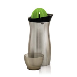 Tovolo Cocktail Shaker Stainless Steel (24 oz.) - Built-In Citrus Reamer, Strainer, & Jigger / Gadget for Bar Cart, Bartending, Home Bar, Mixology, Kitchen, & Gifting