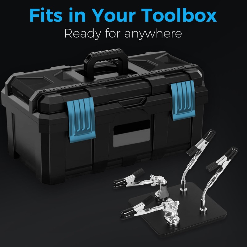 EOOKU Helping Hands Soldering Station–Compact Solder Clamp Tool for Electronics,