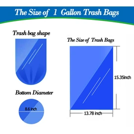 1 Gallon 140 pcs (0.8-1 Gal) Small Clear Trash Bags, Strong 0.8 Gallon 1 Gallon 1.2 Gallon Garbage Bags, Bathroom Trash Can Bin Liners,Mini Bags Waste Basket Liner,Fit 3,4.5 Liter, 0.8-1.2 Gal（1C140)