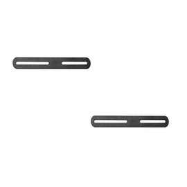 2Pcs Black Slotted Brace,Flat Straight Brace Brackets,Adjustable Corner Code,Stainless Steel Flat Slotted Brace Brackets-Double Slots 24*215mm