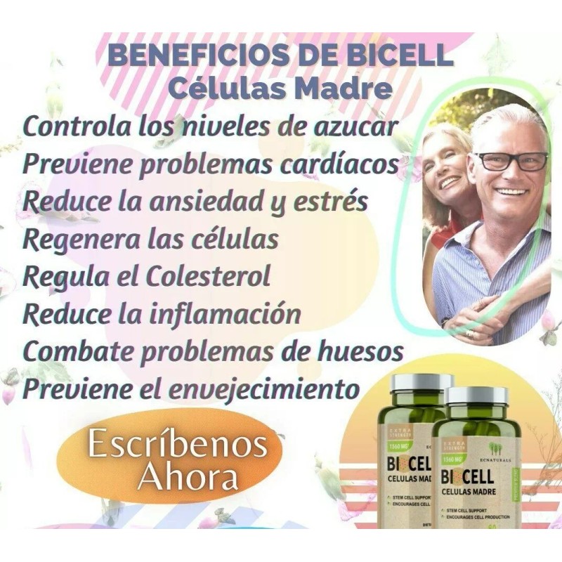 BICELL Regenerador Celular Natural AFA Celulas Madre BICELL 2 Pack