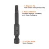 HARFINGTON 6Pcs 4mm Magnetic Impact Hex Head Wrench Drill Bit