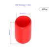 Ohamtes 50PCS ID9.5mm Red PVC Rubber End Caps, Vinyl Flexible
