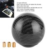Car Shift Knob with Adapters Universal Black Carbon Fiber Gear