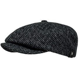WEROR WEROR-280.1 Men's Flat Cap with Peak - Hat with Cotton Lining - Autumn/Winter, charcoal