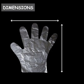 AKH® Disposable Gloves 100 Pack | Food Safe Polyethylene Work Gloves for Kitchen Cooking Cleaning Gloves