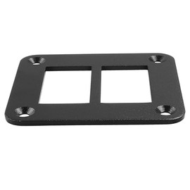 PHITUODA PHITUODA 2 Gang Rocker Switch Panel Housing Holder, Rocker Toggle Switch Aluminum Housing Bracket with Screw, Black Waterproof Anodized Aluminium Panel for Car Boat Trailer RV SUV ATV UTV