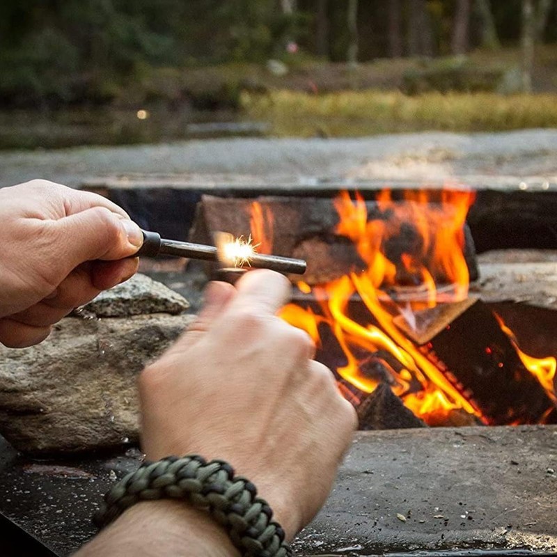 2 Pcs Survival Flint, Flint and Steel, Fire Starter Kit,