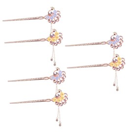 FOMIYES Sets Fashion Women's Hair Chopsticks Chinese Hair Sticks Metal Hairpin Tassel for Buns Pcs