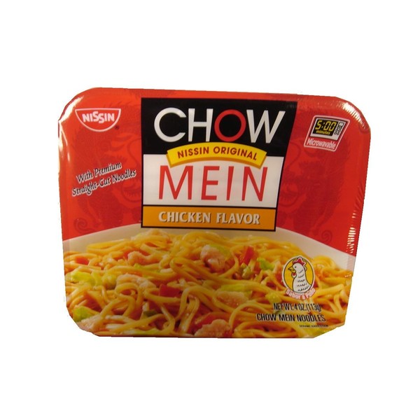 Nissin Chow Mein Noodles, Chicken, 4 Ounce (Pack of 8)
