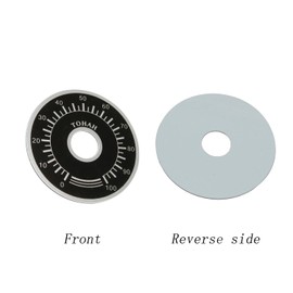YTgilo 8PCS Guitar Potentiometer Knob Dial 0-100 Adjustable Dial Panel Rheostat Regulator Control Scale Piece 1.57 Inches for Tuning Equipment