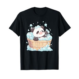 Panda In A Bubble Bath - Panda Bear Japanese T-Shirt