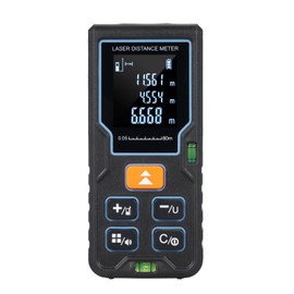 Mulcort Laser Rangefinder 80m/262ft Portable Laser Meter with 2 Spirit Levels Large Backlit LCD Display Pythagoras Mode Measuring Distance, Area, Volume