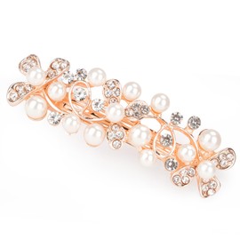 mefeny Barrette, Hair Clip, Pearl, Hair Clip, Pearl, Hair Clip, Glitter, Hair Accessory, Women's Wedding