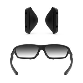 ToughAsNails Asian Fit Replacement Nose Pads for Oakley Si Ballistic Det Cord/Si Ballistic Shocktube OO9329 Sunglasses - Black Hard Base