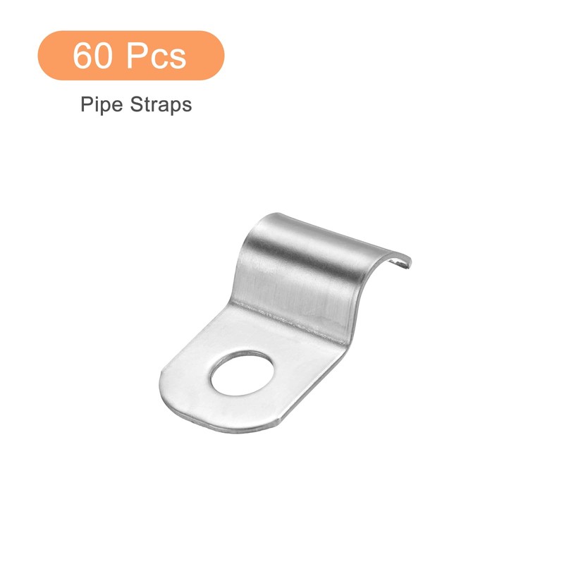 QUARKZMAN Pack of 60 Stainless Steel Pipe Clips Hose Buckle