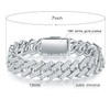 Gemsme 18K White Gold Plated Bracelet 13MM Full Iced Out