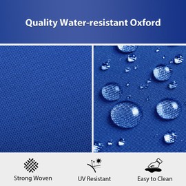 HOMELYSIAN Outdoor Chair Cushions Set of 4, 17 x 16 Inch Patio Chair Cushions for Outdoor Furniture, Water Resistant Outdoor Patio Chair Cushions with Non-Slip Ties(Royal Blue)