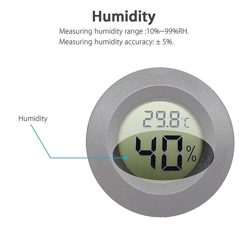 INRIGOROUS Reptile Thermometer, Pack of 2 digital hygrometer thermometer Gauge