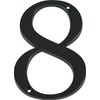 Distinctions 843148 Black Flush-Mount 4-Inch House Number 8