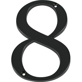 Distinctions 843148 Black Flush-Mount 4-Inch House Number 8
