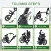 KVV 3 Wheel Foldable/Collapsible Golf Push Cart Ultra Lightweight Smallest