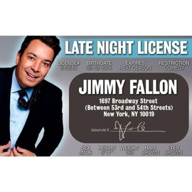 Signs 4 Fun Nidjf Jimmy Fallon's Driver's License