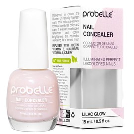 Probelle Esmalte Iluminador Corrector - Cubre Amarilleamiento e Imperfecciones, Fórmula Vegana, Lilac Glow