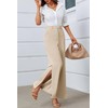 Cicy Bell Womens Side Split Dress Pants Elastic High Waisted